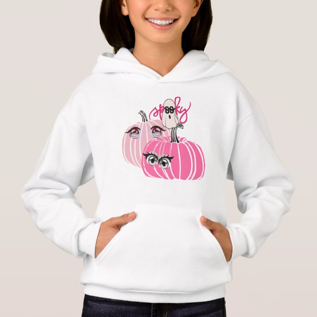 Rosa Pumpkin Halloween Cute T Shirt (Framsida)