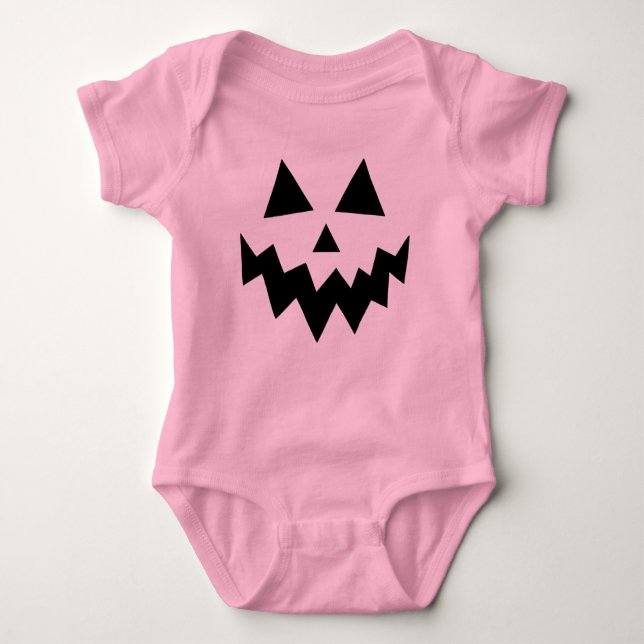 Rosa Pumpkin Halloween Jack o lantern T Shirt (Framsida)