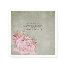 ROSA Pumpkin Harvest - Bröllop Cocktail Napkin