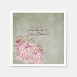 ROSA Pumpkin Harvest - Bröllop Cocktail Napkin Pappersservett