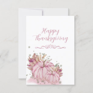 ROSA Pumpkin Harvest - Flat Bord Card Inbjudningar