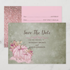ROSA Pumpkin Harvest - Flat Save Date Card Spara Datumet