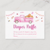 Rosa Pumpkin Lastbil Baby Shower Raffle