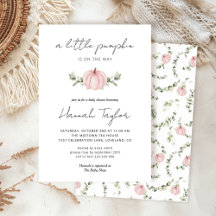 Rosa Pumpkin Little Pumpkin på Way Baby Shower