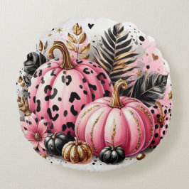 Rosa Pumpkin Maximalist Rund Kudde
