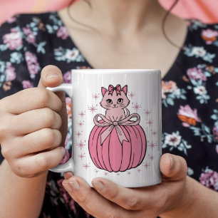 Rosa Pumpkin med kute Kaffemugg