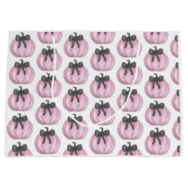 Rosa Pumpkin med svart båge