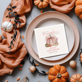 Rosa Pumpkin på hennes sätt Flickbabyskor Papper Pappersservett