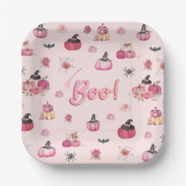 Rosa Pumpkin Papper Tallrikar