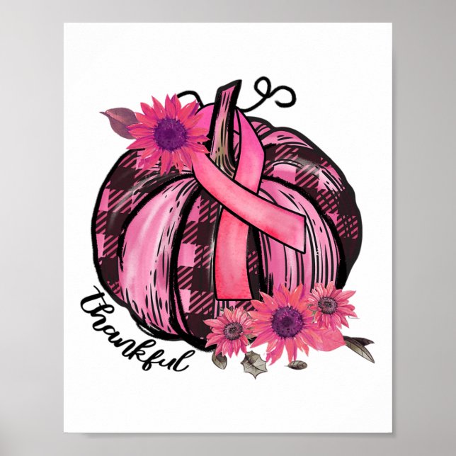 Rosa Pumpkin Solros Breast Cancer Awareness Gif Poster (Framsidan)