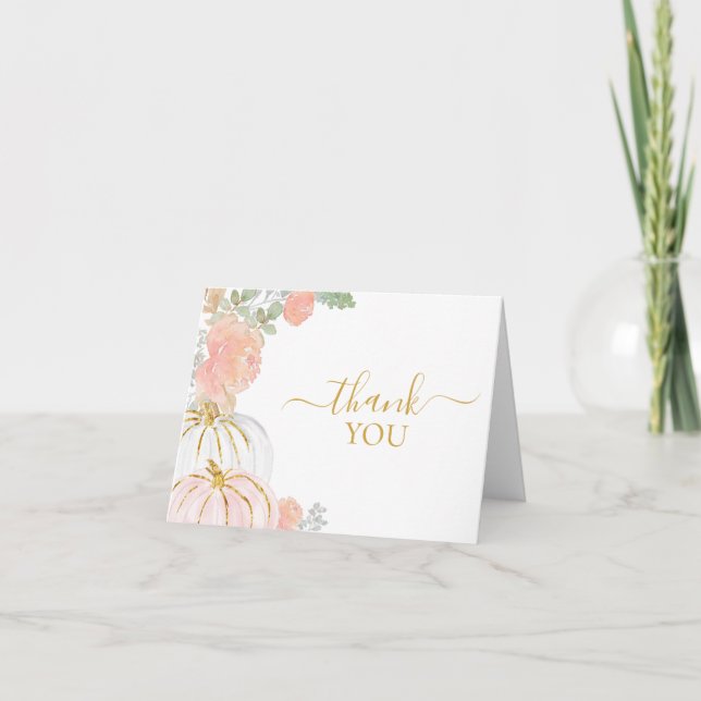 Rosa Pumpkin - tackkort (Framsida)