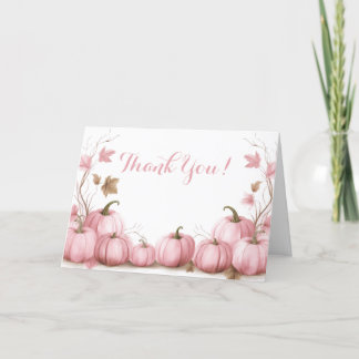 Rosa Pumpkin Theme Baby Shower Tack Kort