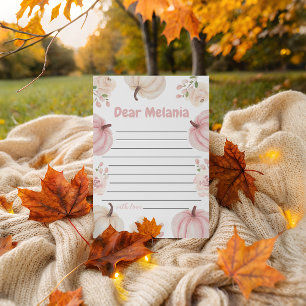 Rosa Pumpkin Time Capsule Card Inbjudningar
