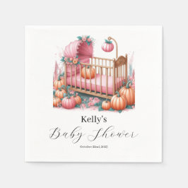 Rosa Pumpkin Watercolor Fall & Autumn Pappersservett