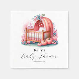 Rosa Pumpkin Watercolor Fall & Autumn Pappersservett