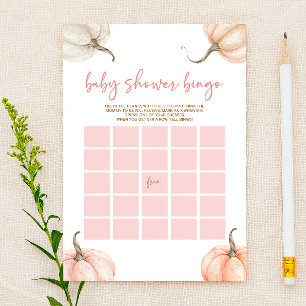 Rosa Pumpkins Fall Bingo Baby Shower Game