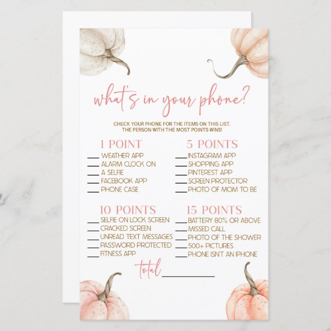 Rosa Pumpkins faller i ditt Mobila babyskor (Fram/baksida)