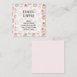 Rosa Pumpkins Girl Baby Diaper Raffle Tilläggskort