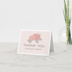 Rosa Pumpkins Girl Baby Shower Tack Kort