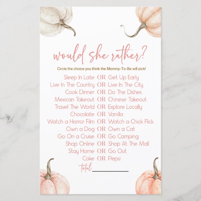 Rosa Pumpkins skulle vara en sorts babykläder. (Framsida)