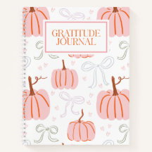 Rosa pumpor och slingor Höst Gratitude Journal