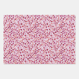 Rosa punkter och Mönster-presentens checkade utfor