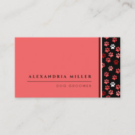 Rosa Puppy Hund Tass avtryck Design | Hund Groomer Visitkort
