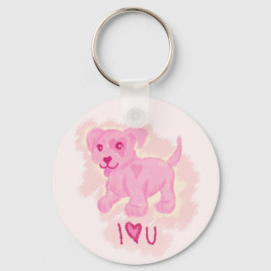 Rosa Puppy Nyckelring