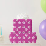 Rosa Puppy Party Gift Wrap, Kids & Pets Birthday Presentpapper<br><div class="desc">Den här pappra utskriften av valpen i shock rosa är perfektens presentfigurering för dina speciella vänner i håriget,  liksom för flickors födelsedagar med valpar! Mönster är modernt och minimalistiskt,  och det ljusa rosa färg är så roligt!</div>
