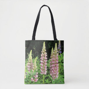 Rosa & purpurfärgad infödingMn-Lupine Tygkasse