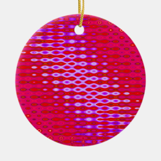 rosa purpurfärgad konst julgransprydnad keramik (Framsidan)