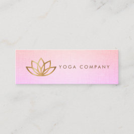 Rosa purpurfärgad mini- visitkort för guld-