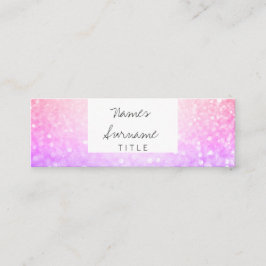 Rosa purpurfärgad mini- visitkort för moderiktigt