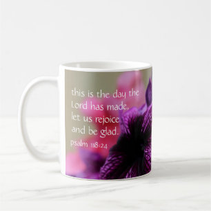 Rosa & purpurfärgad Petunia, w-Verse från Kaffemugg
