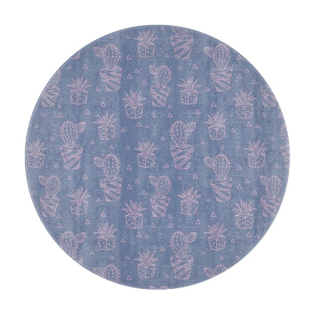 Rosa & purpurfärgat tecknadkaktusmönster (Framsidan)