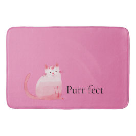 Rosa Purrfect Cat Badrumsmatta