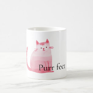 Rosa Purrfect Cat Kaffemugg