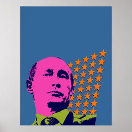 Rosa Putin Pop Art Porträtt Poster