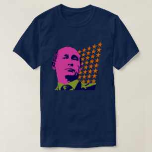 Rosa Putin Pop Art Porträtt T-shirt
