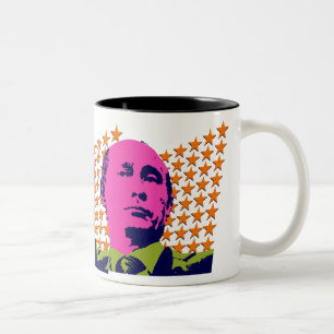 Rosa Putin Pop Art Porträtt Två-Tonad Mugg