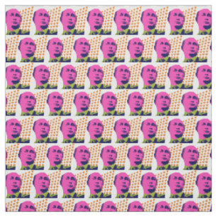 Rosa Putin Pop Art Porträtt Tyg