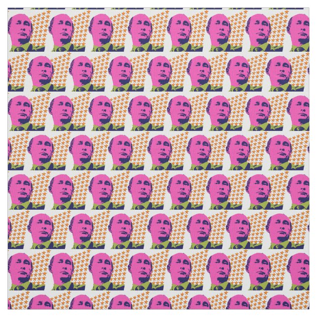 Rosa Putin Pop Art Porträtt Tyg (Provkarta)