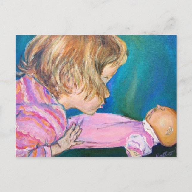 Rosa Pyjamas vykort (Framsida)