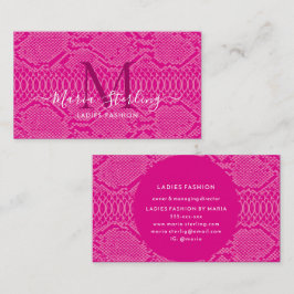 Rosa Python Skin Affärskort Visitkort