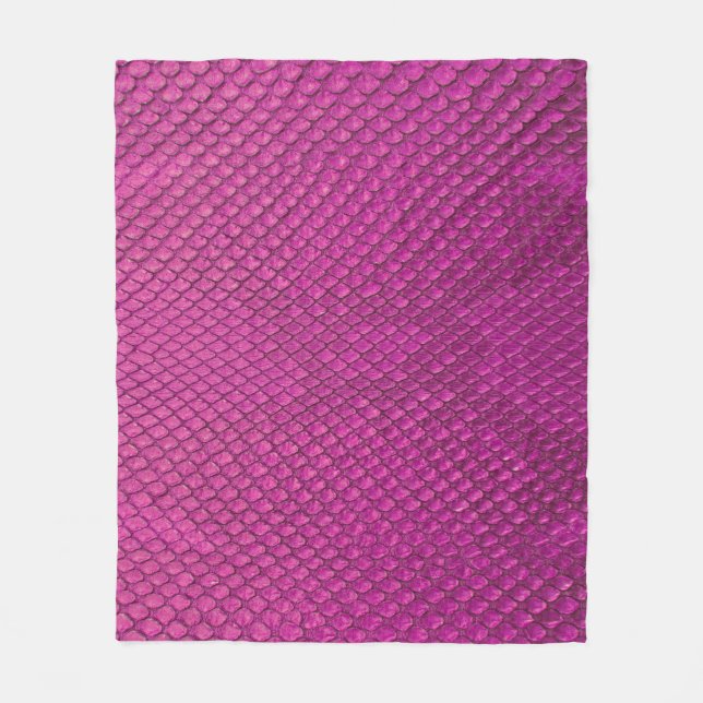 Rosa Python: Snake Skin Struktur. Fleecefilt (Framsidan)