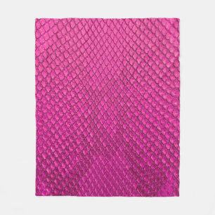 Rosa python snake skin struktur fleecefilt