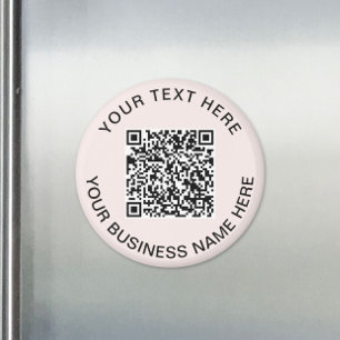 Rosa QR-kod affärsmarknadsföring Magnet