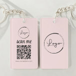 Rosa QR-kod Business Logotyp Marknadsföring<br><div class="desc">Befordra ditt varumärke när du är på språng med den här QR-koden Business Logotyp Promotional Keychain. Den här nyckelkedjan har en logotyp för anpassningsbarna och en skannerbar QR-kod och erbjuder ett enkelt sätt för kunder och kunder att få tillgång till din webbplats, medieprofiler för social eller erbjudanden om säljfrämjande åtgärder...</div>