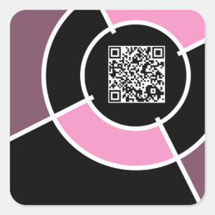 rosa QR-kod Fyrkantigt Klistermärke