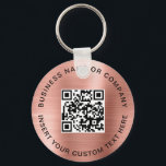 Rosa QR-kod Modern affärsverksamhet Nyckelring<br><div class="desc">Den QR-kodens moderna företagsknappskedja för Rosa erbjuder en chic och ett praktiskt sätt att marknadsföra ditt varumärke eller företag. Med ett QR-anpassade kan klienter eller kunder snabbt söka och komma åt din webbplats, medieprofiler i social eller kontaktinformation. Den mjuka bakgrunden för rosa ger elegant och skapar perfekt för mode, skönhet...</div>